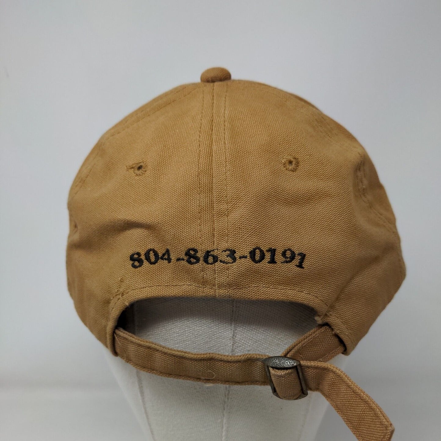 QPS Quality Plus Services Slideback Hat Brown OSFM Adjustable Embroidered