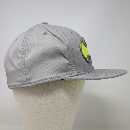 Batman Gray Yellow Baseball Cap One Size Flat Brim Stretch Fit Logo Hat