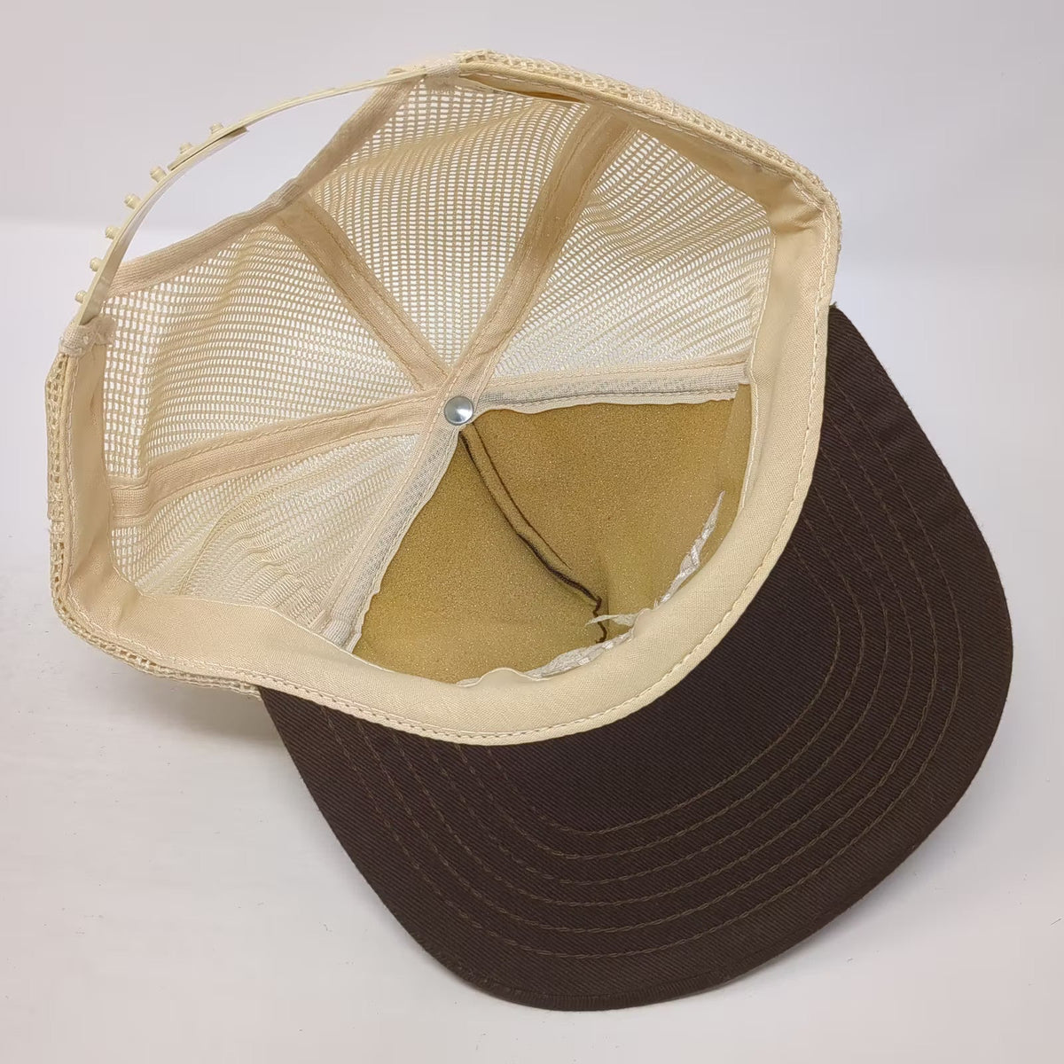 Stylemaster Dyfonate Agrochemical Snapback Trucker Hat Brown USA 7 5/8 Vintage