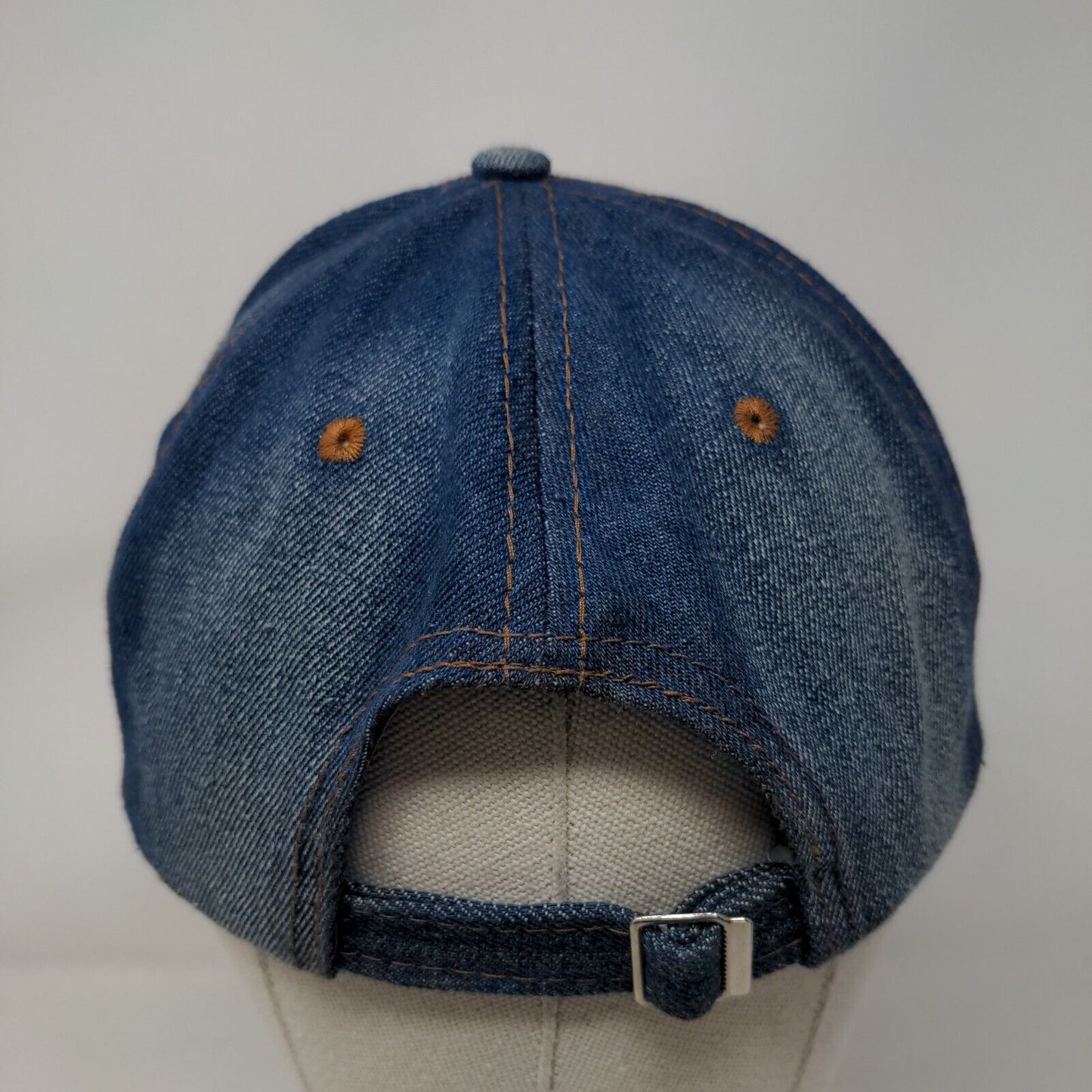 American Flag Studded Bling Slideback Hat Blue OSFA Denim Nollia