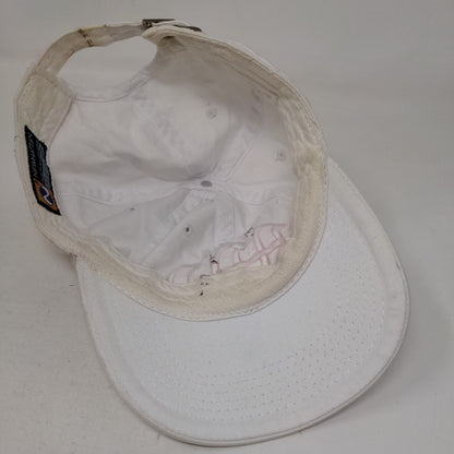 Newhattan Slideback Hat White OSFA Embroidered Logo Adjustable