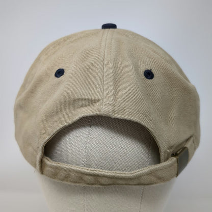 Falcon Headwear Baseball Cap Beige One Size Blue JP Logo Two Tone Slideback hat