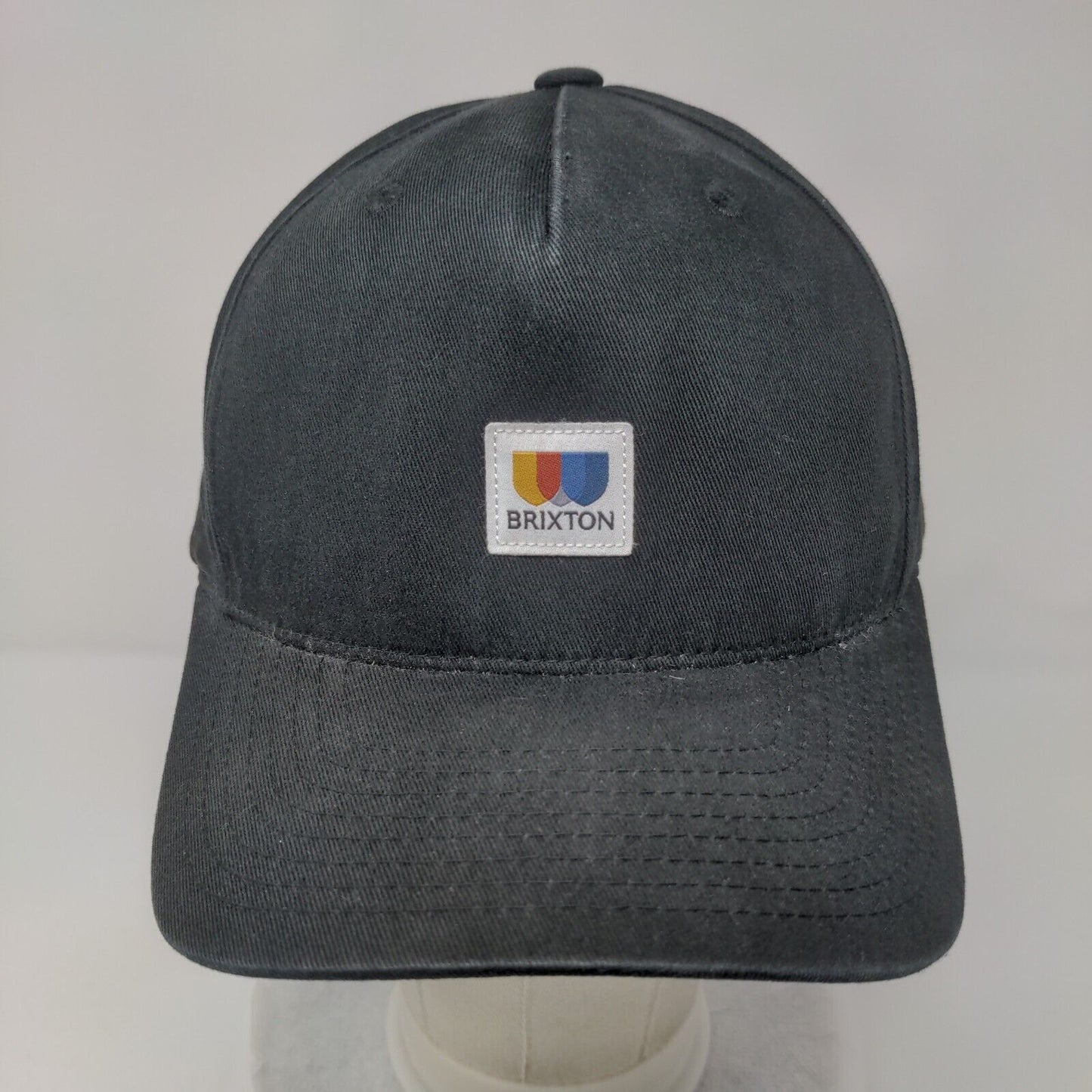 Brixton Patch Snapback Hat Black OSFA Adjustable Solid Vent Holes
