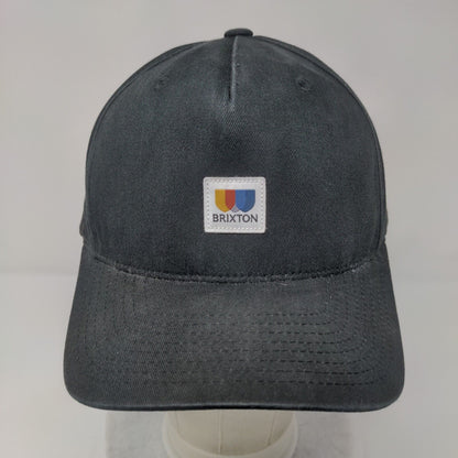 Brixton Patch Snapback Hat Black OSFA Adjustable Solid Vent Holes