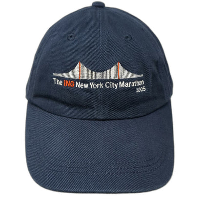 Velocity 2005 New York City Marathon Blue OSFM Baseball Cap Hat Slideback Cotton