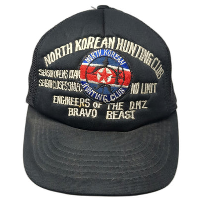 Trucker Hat Black One Size Korean Hunting Club Engineers DMZ Bravo Beast