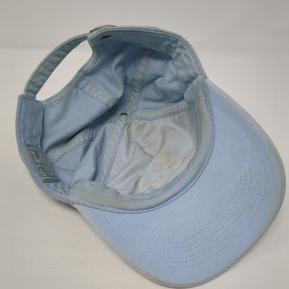 Peace Symbol Slideback Hat Blue One Size Adjustable Solid Life Is Good