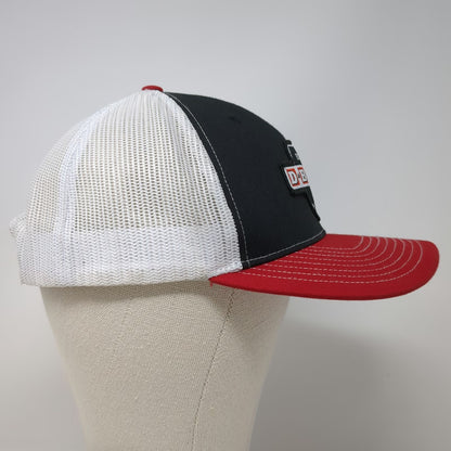 Richardson Trucker Hat Black Red White One Size D&B Supply Patch Mesh Snapback