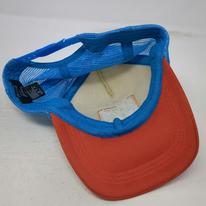 David and Young Trucker Hat White Orange Blue One Size Desert Dream Cactus Patch