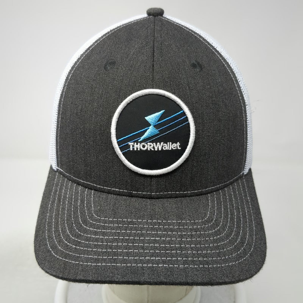 THORWallet Trucker Hat Gray One Size Snapback Mesh Founder Edition Logo Patch