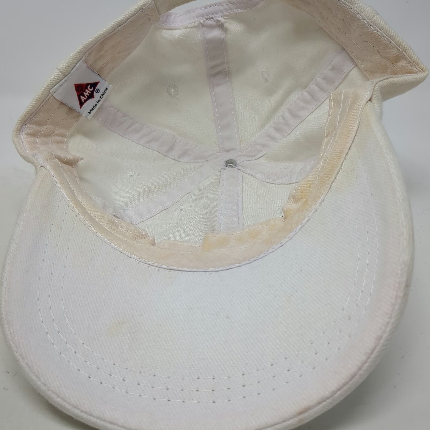 AMC Baseball Cap White One Size Slideback Rema Dri-Vac Corporation Logo Hat