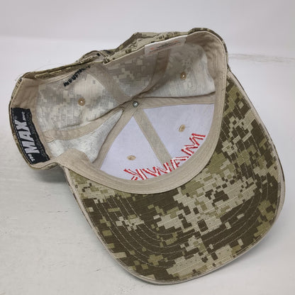 The MAX Hat Baseball Cap Beige One Size Camo Mawk Industries Embroidered Logo