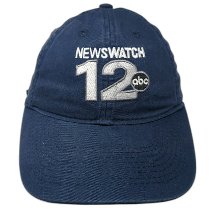 Adidas Baseball Cap Blue One Size NewsWatch 12 ABC Logo Slideback Hat Cotton