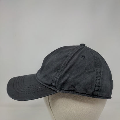 Unbranded Slideback Hat Black OSFM Adjustable 6 Panel Vent Holes Blank