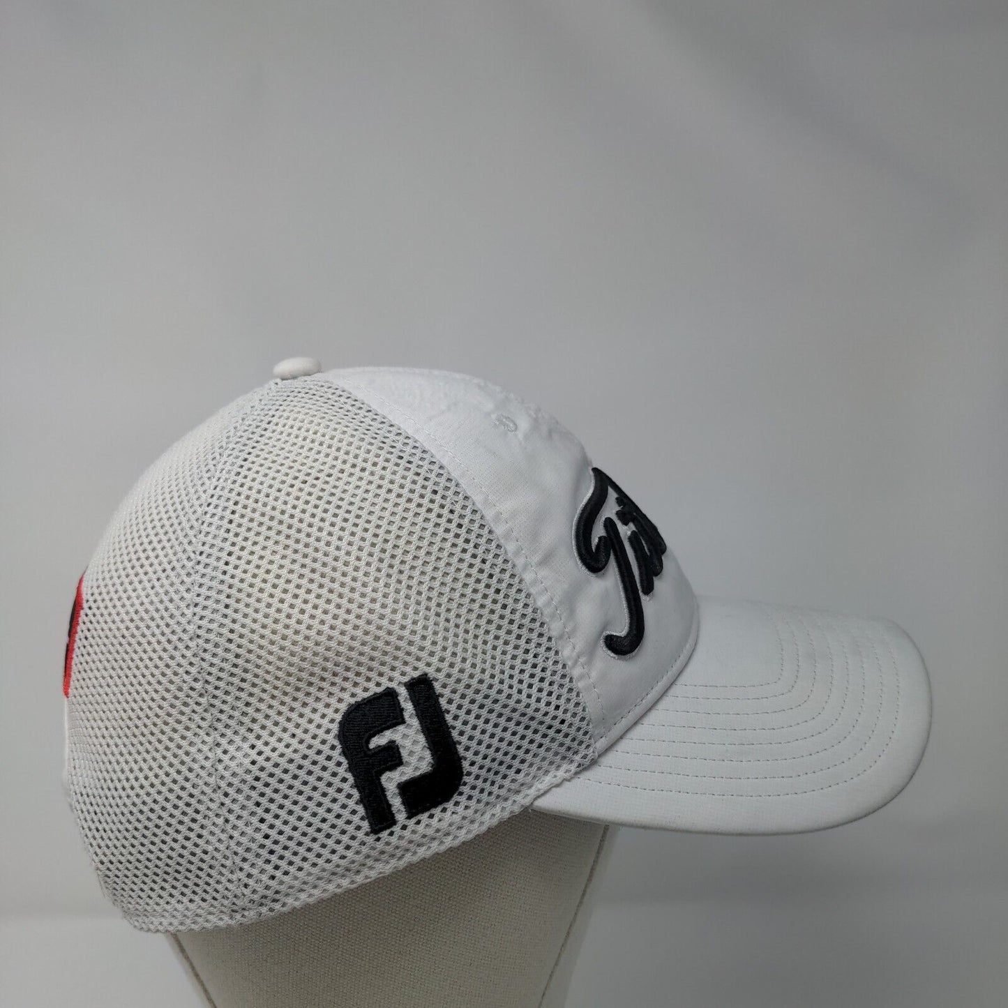 Titleist Golf Snapback Mesh Back Hat White One Size Adjustable 6 Panel