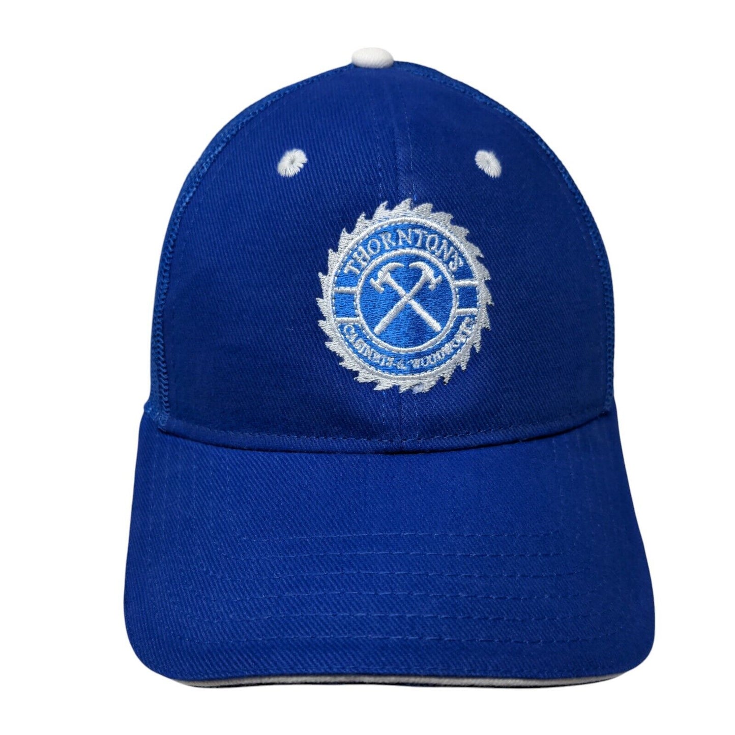 Thorntons Snapback Trucker Hat Blue OS Adjustable Mesh Embroidered Back Otto