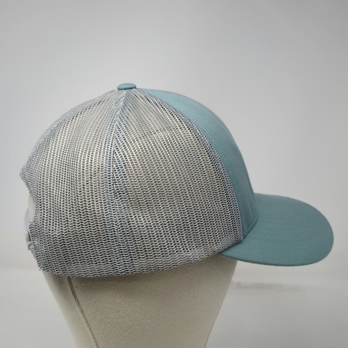 Concrete Construction Supply Blue One Size Trucker Hat Snapback Mesh Logo Rebar