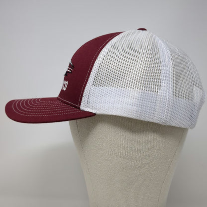 Richardson Trucker Hat Red One Size Lost River Hay Co Mountain Snapback Mesh 112