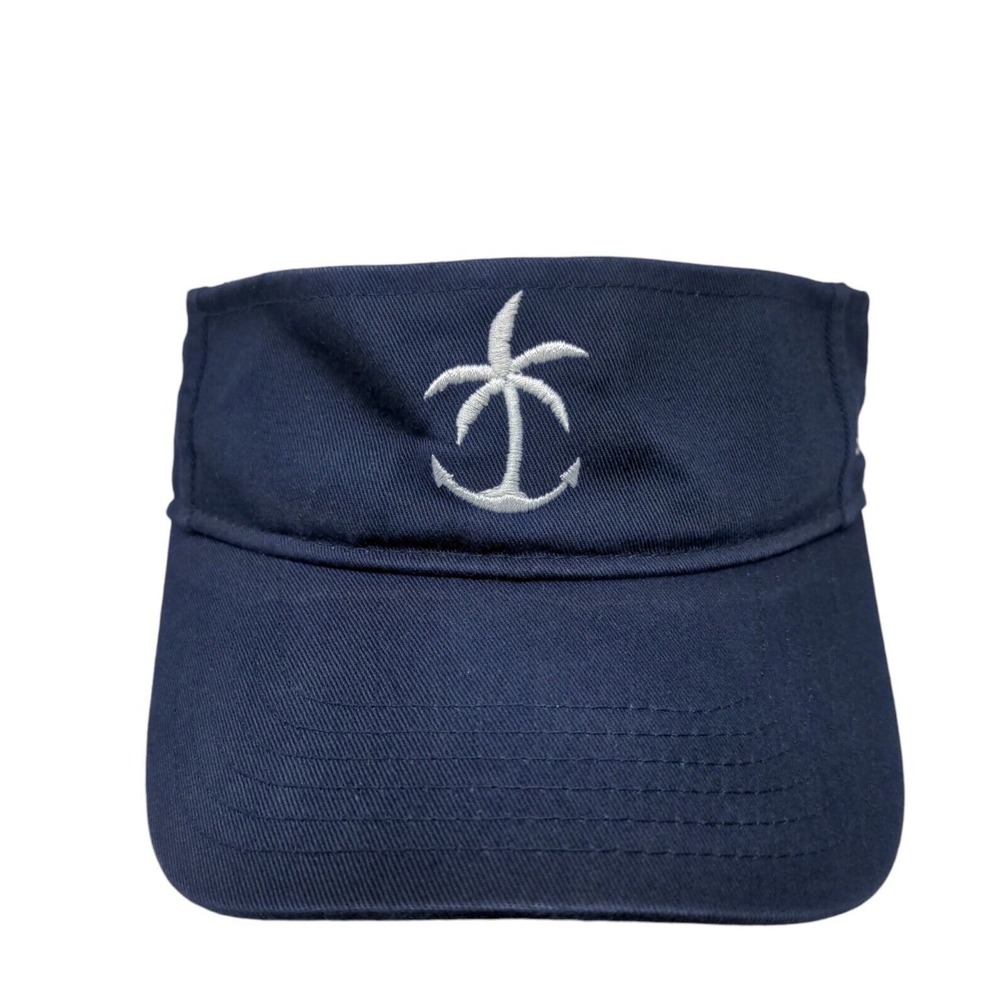 Island Time Strapback Sun Visor Hat Blue OSFM Adjustable Embroidered Otto Cotton