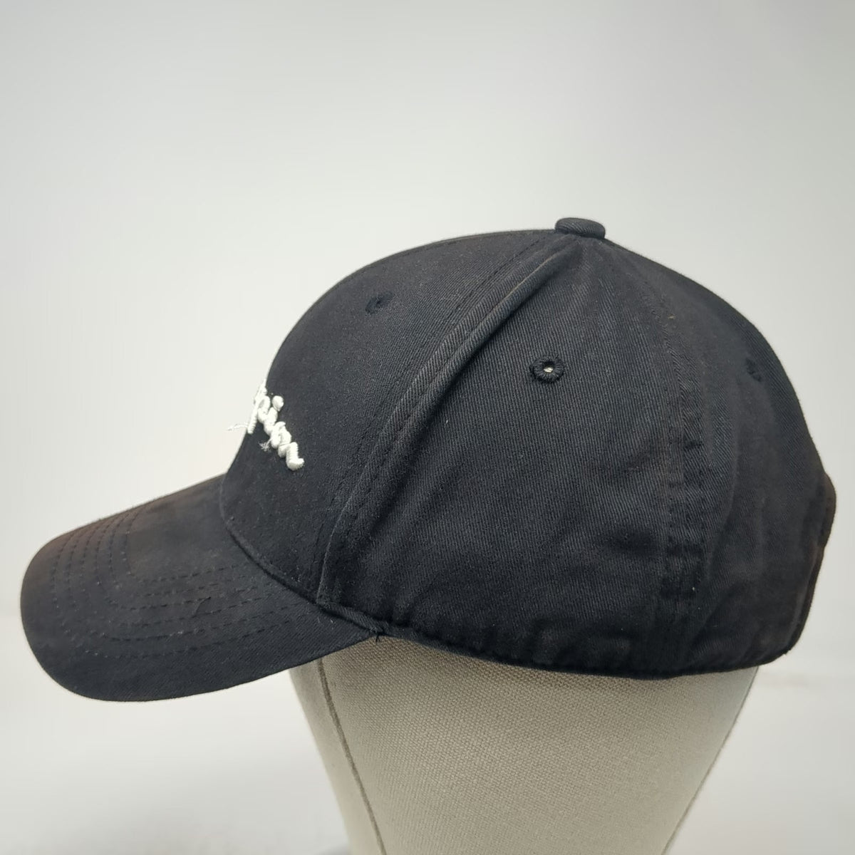 Champion Baseball Cap Black One Size Adjustable Slideback Embroidered Script Hat
