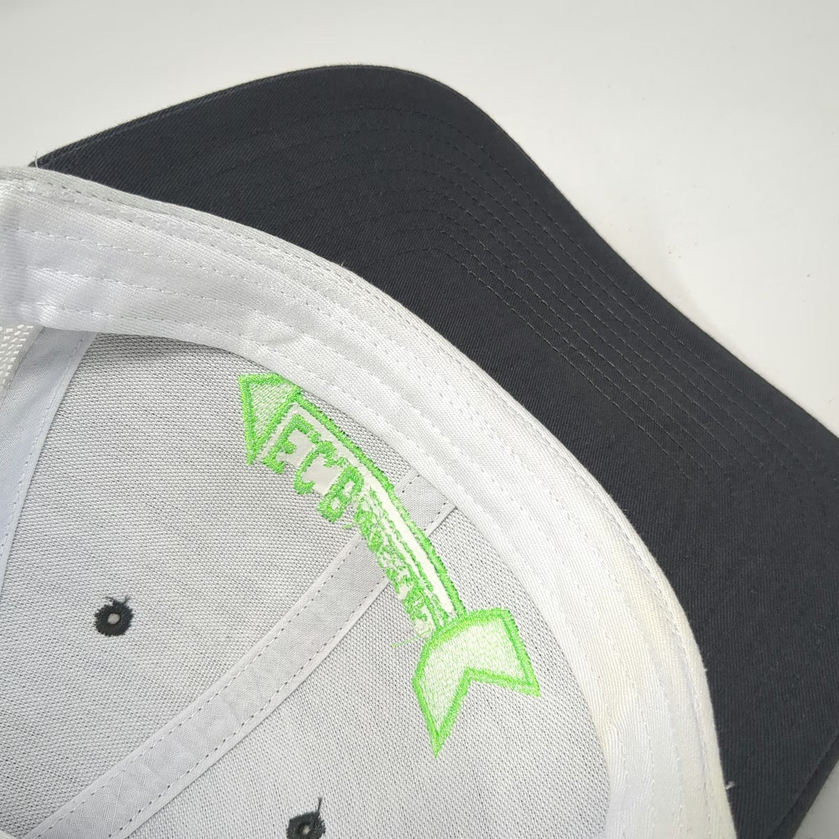 Richardson Trucker Hat Gray One Size 112 E.C.B Abbert Inc Logo Snapback Mesh