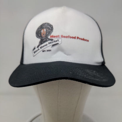 Black Sheep Market Est. 2021 Meat Seafood Produce Snapback Trucker Hat Mesh Back