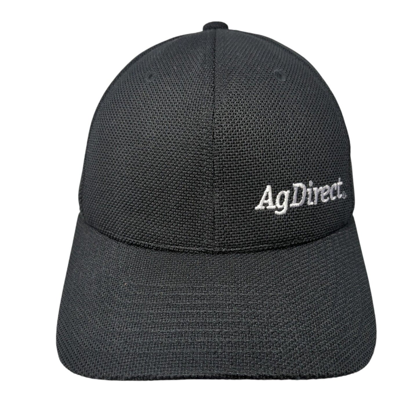 AgDirect Fitted Hat Black One Size Flexfit Lightweight Embroidered Yupoong