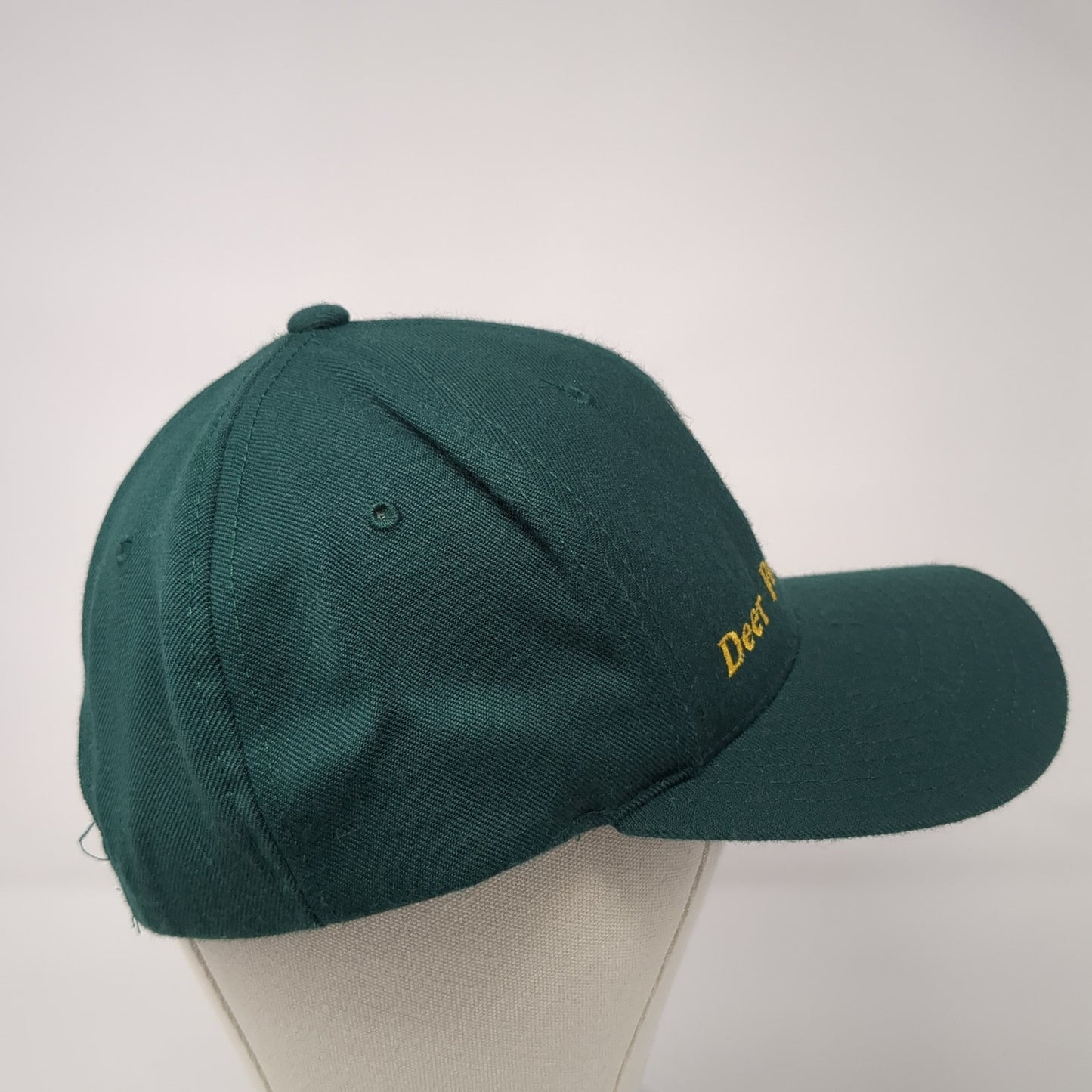 Deer Park Lumber Snapback Hat Green One Size Solid Embroidered Yupoong