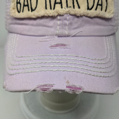 Bad Hair Day Strapback Hat Purple One Size Distressed KB ETHOS Vintage