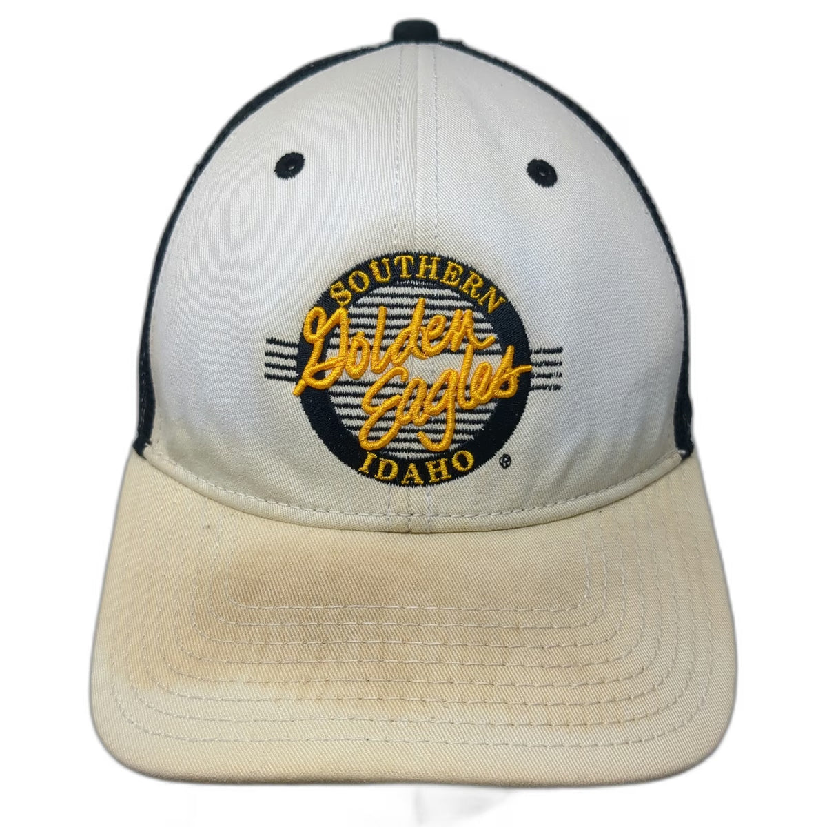 Southern Idaho Golden Eagles NCAA The Game Trucker Hat White Black One Size Mesh