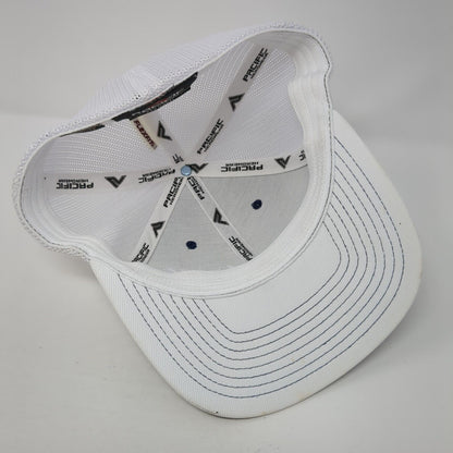 Pacific Headwear Fitted Trucker Hat Blue 6 7/8-7 3/8 Flexfit Logo