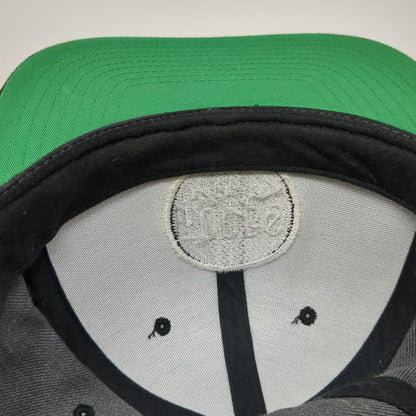 Yupoong Snapback Hat Gray Black One Size Toobs Distribution Patch Flat Brim