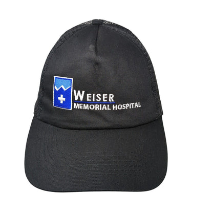 Weiser Memorial Hospital Snapback Trucker Hat Black OSFA Mesh Back Hit Wear