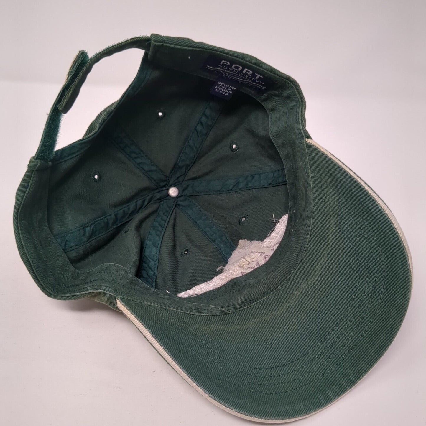 Bob Durham Excavating Strapback Hat Green One Size Solid Adjustable