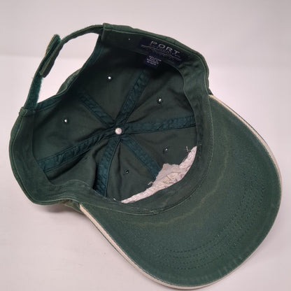 Bob Durham Excavating Strapback Hat Green One Size Solid Adjustable