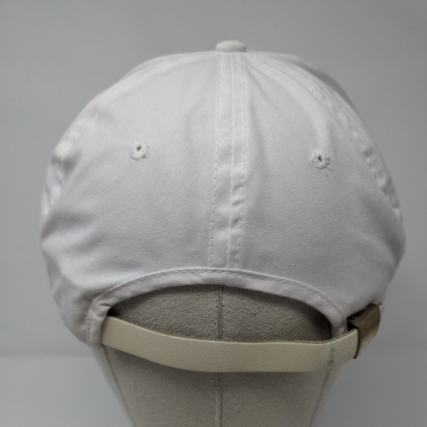 Terra Slideback Rope Hat White OSFA Adjustable Leather Strap Solid