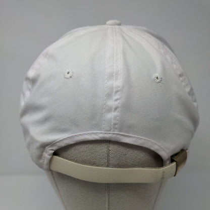Terra Slideback Rope Hat White OSFA Adjustable Leather Strap Solid
