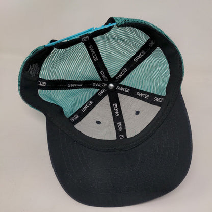 SWCO Since 2008 Snapback Trucker Hat Blue One Size Adjustable Mesh Back 6 Panel