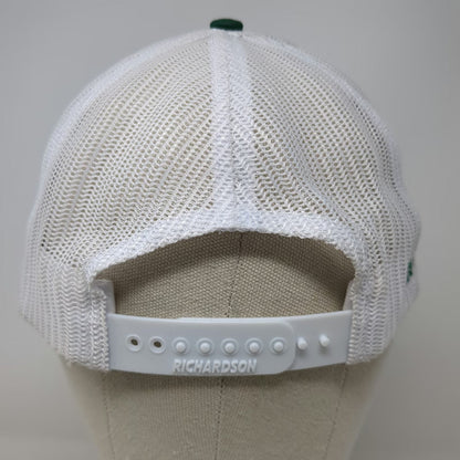 Richardson Trucker Hat Green White One Size Western Idaho Fabrication Snapback