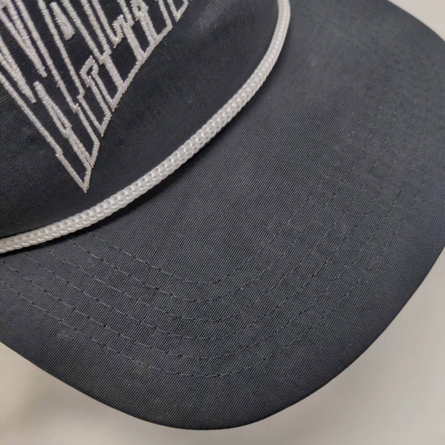 Walk The Walk Snapback Rope Hat Black One Size Embroidered Adjustable