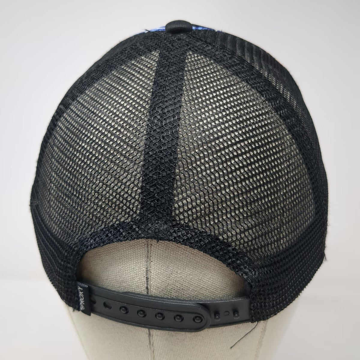 Roxy 5 Panel Black One Size Floral Striped Mesh Snapback Hat Tropical Surf Beach