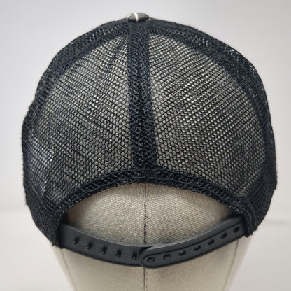 Billabong Trucker Hat Black One Size Snapback Mesh Tribal Geometric Pattern