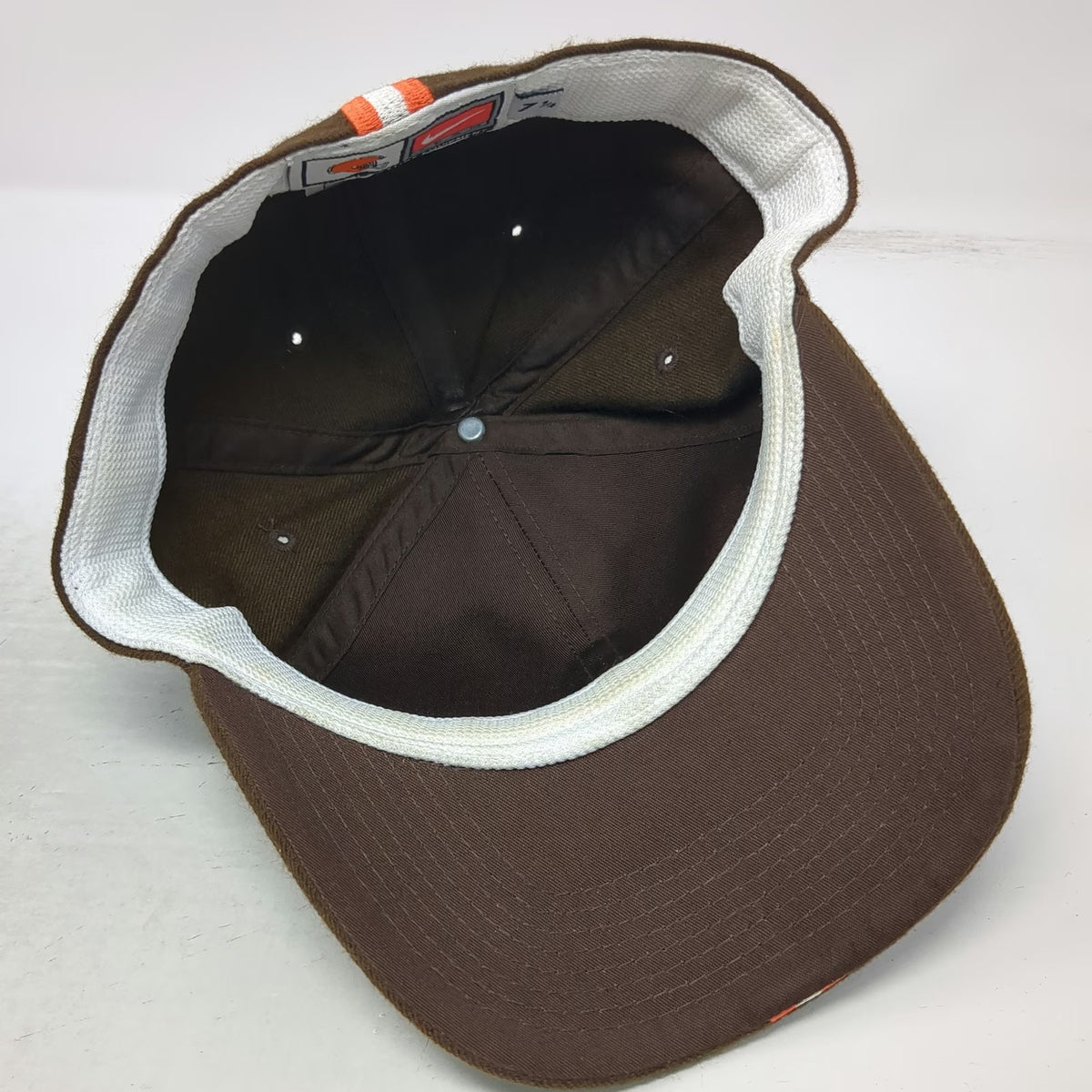 Cleveland Browns NFL Nike Cap Brown Orange White 7 1/4 Wool Fitted Sideline Hat