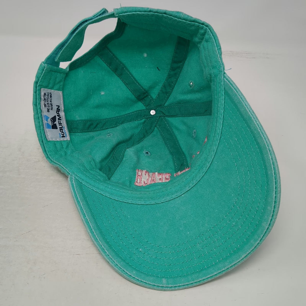 Ben Kaufman Baseball Cap Blue One Size Ft Myers Beach Florida Strapback Hat