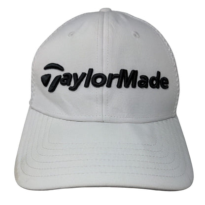 TaylorMade Tour Preferred Fitted Mesh Back Hat White S-M Embroidered