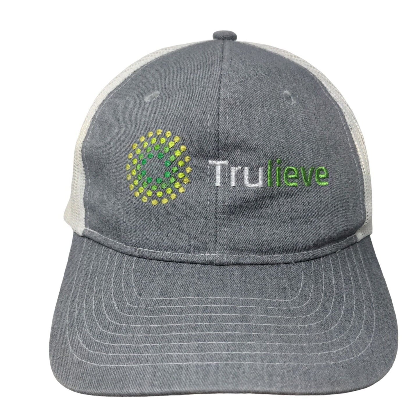 Truelieve Snapback Trucker Hat Gray One Size Adjustable Mesh Back Port Authority