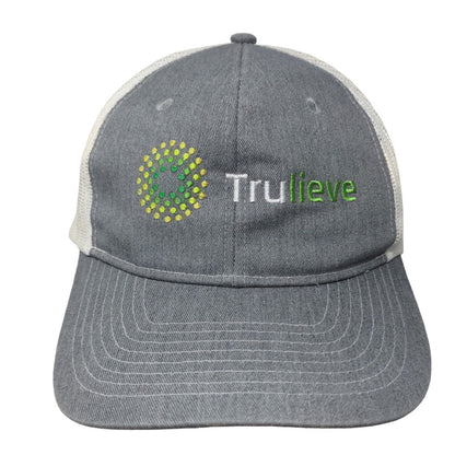 Truelieve Snapback Trucker Hat Gray One Size Adjustable Mesh Back Port Authority