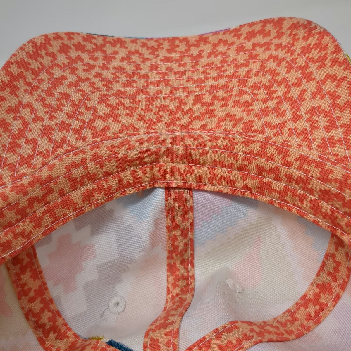 Vera Bradley Baseball Cap Orange One Size Kilim Geometric Patterned Canvas Hat
