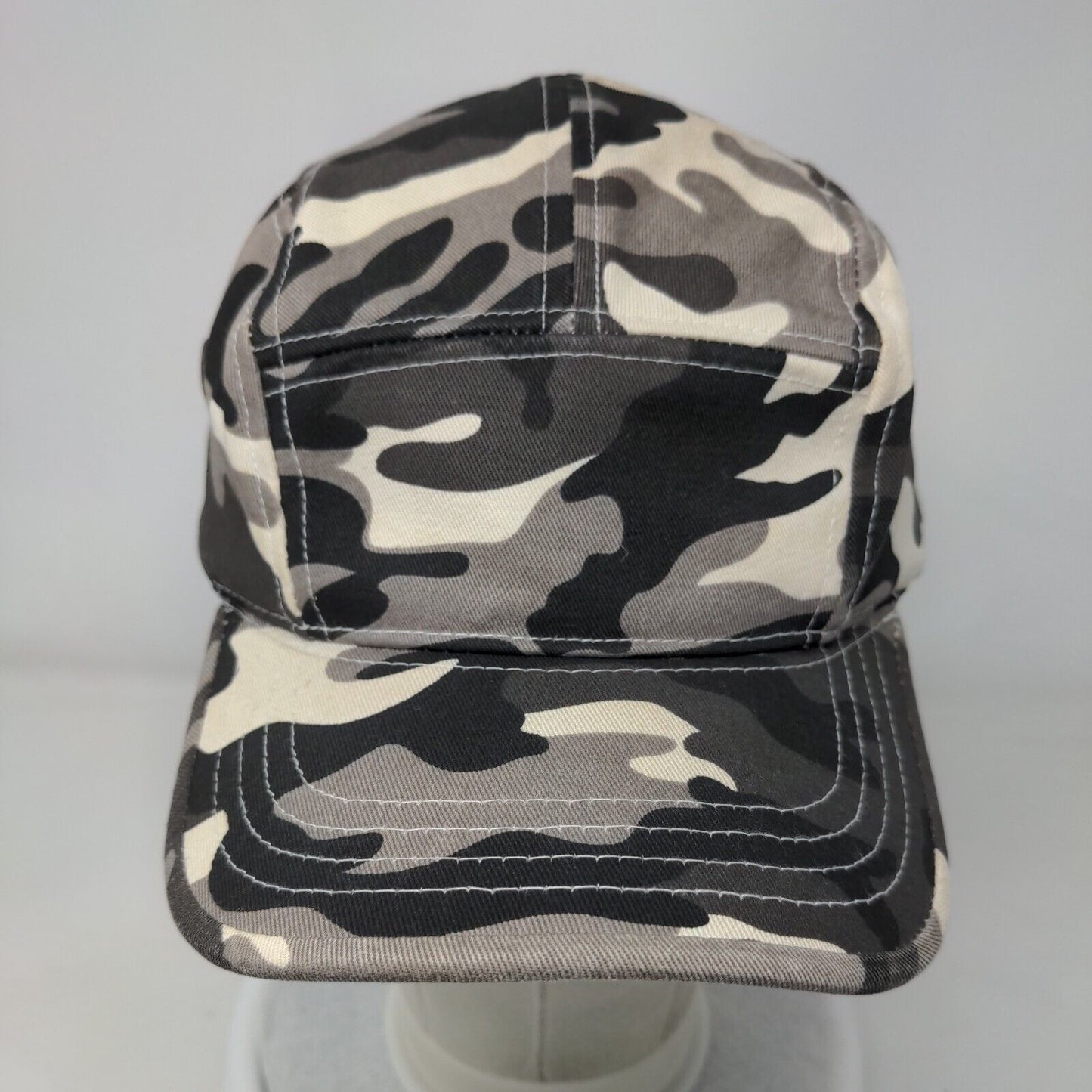 KB ETHOS Slideback 5 Panel Hat Gray Camo One Size Adjustable Vent Holes