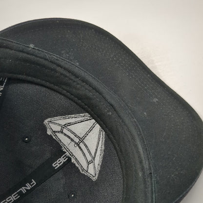 Finish Line Athletics Baseball Cap Black 7 1/4 Diamond Logo Fitted Wool Blend